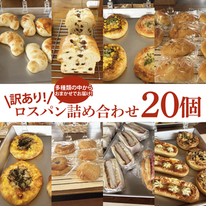 【訳あり】ロスパン詰め合わせ（20個）【総菜パン 菓子パン 食事パン おまかせ 冷凍 水戸市 水戸 15000円以内 あんぱん メロンパン】（ LV-2）
