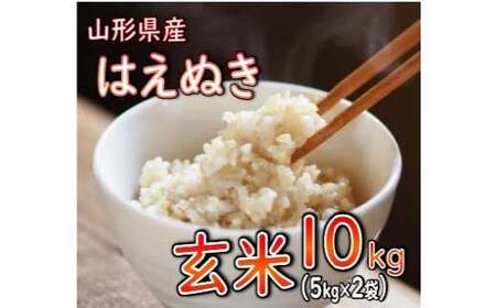 【令和7年産】 山形県産 はえぬき 玄米 10kg（5kg×2） 米 コメ こめ F3S-2699