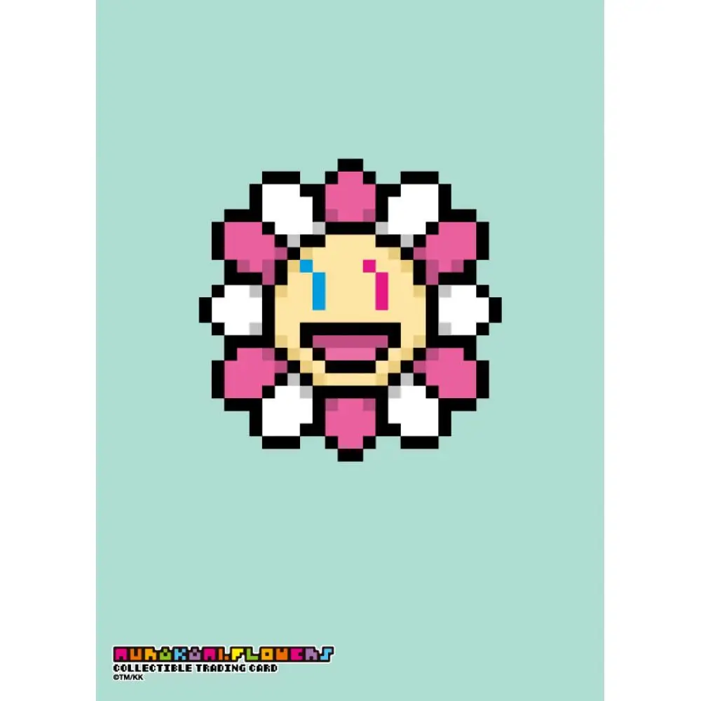 Murakami.Flowersトレカスリーブ 「笑顔の女の子」ドットフラワーver. 