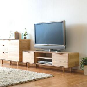 旭川家具 WOW ワオ TVボード135 オープン 丸脚_04708