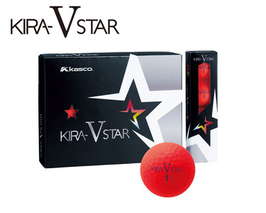 ゴルフボール KIRA STAR V 12球入 2ダース (計24球)【レッド】ゴルフ キャスコ kasco