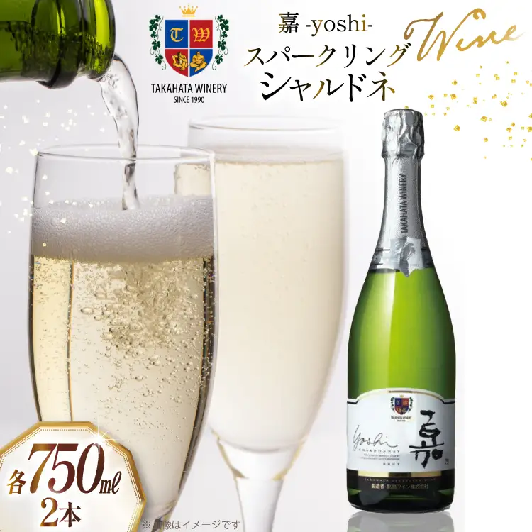 ワイン 嘉スパークリング シャルドネ 750ml 2本 セット [高畠ワイナリー 山形県 高畠町 tk06ays730027]