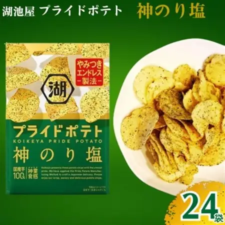 湖池屋　プライドポテト　神のり塩 24袋セット【1584425】