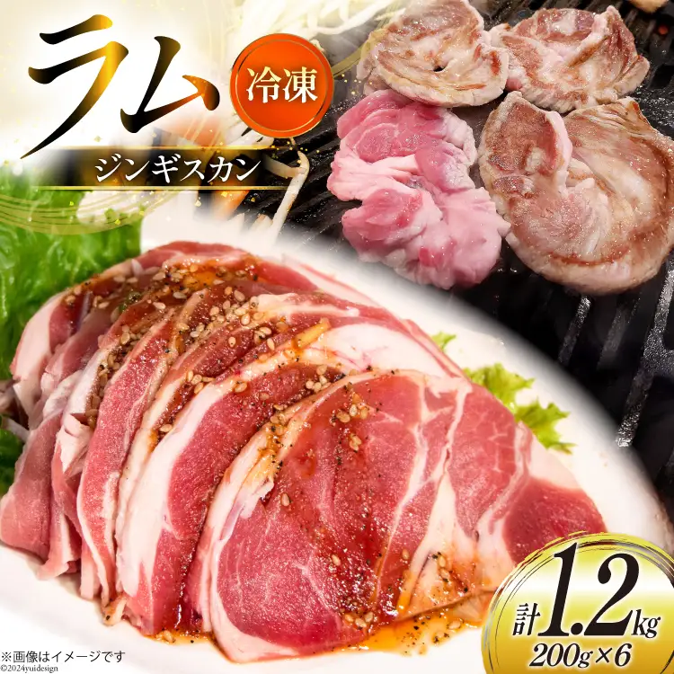 ラム肉 冷凍 ラムジンギスカン 200g 6パック 計1.2kg [焼肉銀座園 北海道 砂川市 12260734-c] 