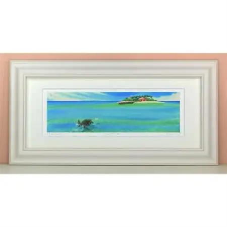栗乃木ハルミ版画額装品「honu2」【1229381】