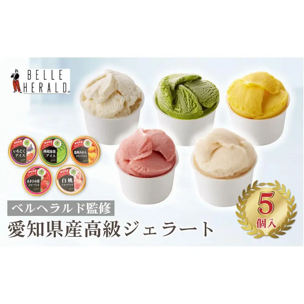 もぎたてのような旬の味がたのしめる！愛知県のおいしさが詰まったベルヘラルド５種のジェラートギフトボックス