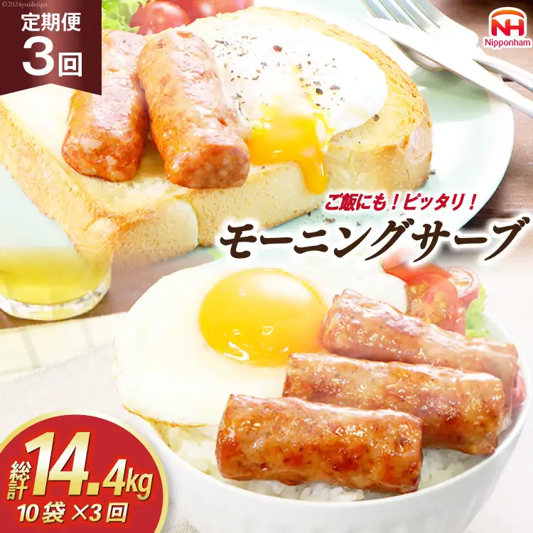 定期便 モーニングサーブ 480g 10袋 計4.8kg 3回 総計14.4kg [ 日本ハム マーケティング 静岡県 吉田町 22424315]