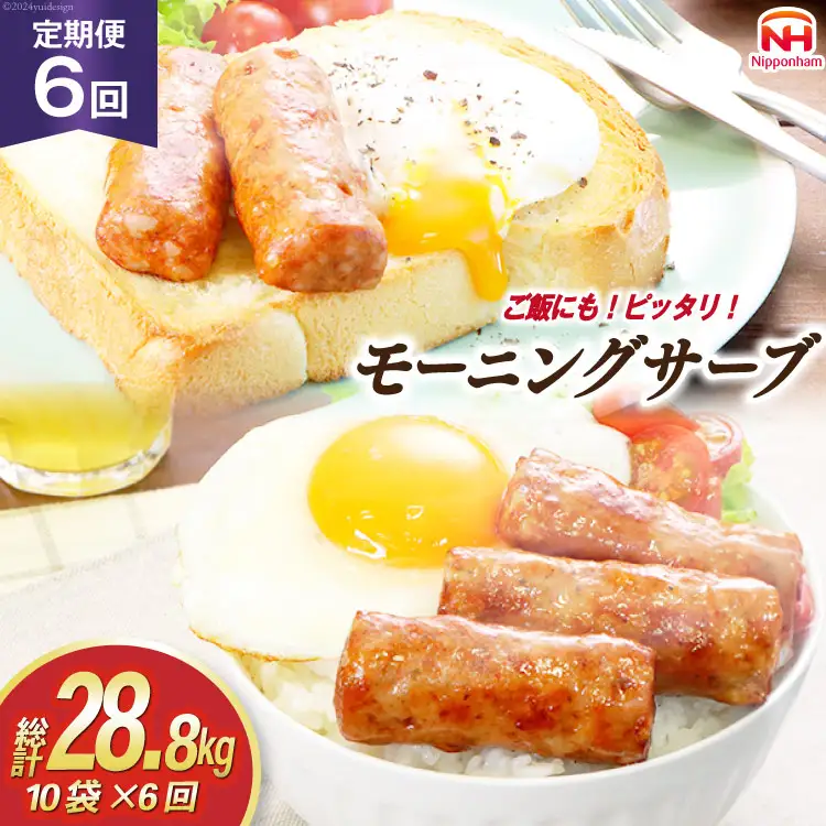 定期便 モーニングサーブ 480g 10袋 計4.8kg 6回 総計28.8kg [ 日本ハム マーケティング 静岡県 吉田町 22424314]