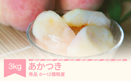 先行予約 2026年産 令和8年産  桃 あかつき 秀品 約3kg (6~12個程度)  山形県産 フルーツ 果物 くだもの もも モモ sb-moatx3 ※沖縄・離島への配送不可