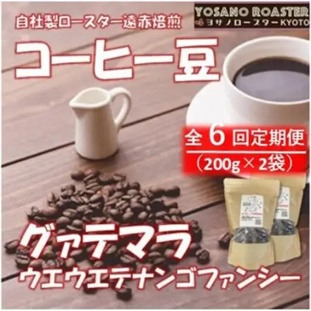 【毎月定期便】コーヒー豆　グァテマラ ウエウエテナンゴファンシー　200g×2　遠赤外線焙煎全6回_飲料・ドリンク コーヒー豆 コーヒー・コーヒー豆 珈琲 珈琲豆  定期便 定期便  _【配送不可地域：離島】【4063192】