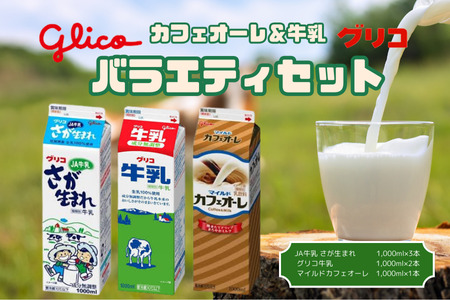 江崎グリコ牛乳・JA牛乳さが生まれ・カフェオーレ6本よりどりセット：B110-002