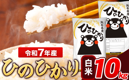  米 令和7年産 ひのひかり 白米 10kg  5kg×2袋 熊本県産 米 精米 ひの 長洲町《7-14日以内に出荷予定(土日祝を除く)》