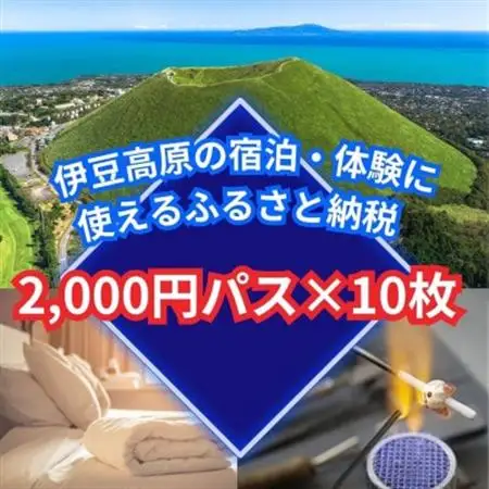 【伊豆高原】＼温泉・宿泊・体験に!/2,000円パス10枚セット_旅行券・チケット   _【1543317】