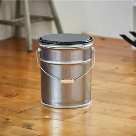 スツール風ペール缶(シルバー)クッション付き_雑貨・日用品 椅子・チェア・ソファ 家具・インテリア   雑貨・日用品  家具・インテリア _【1494525】