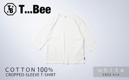 橘織物　CROPPED-SLEEVE T-SHIRT White（009_5229）