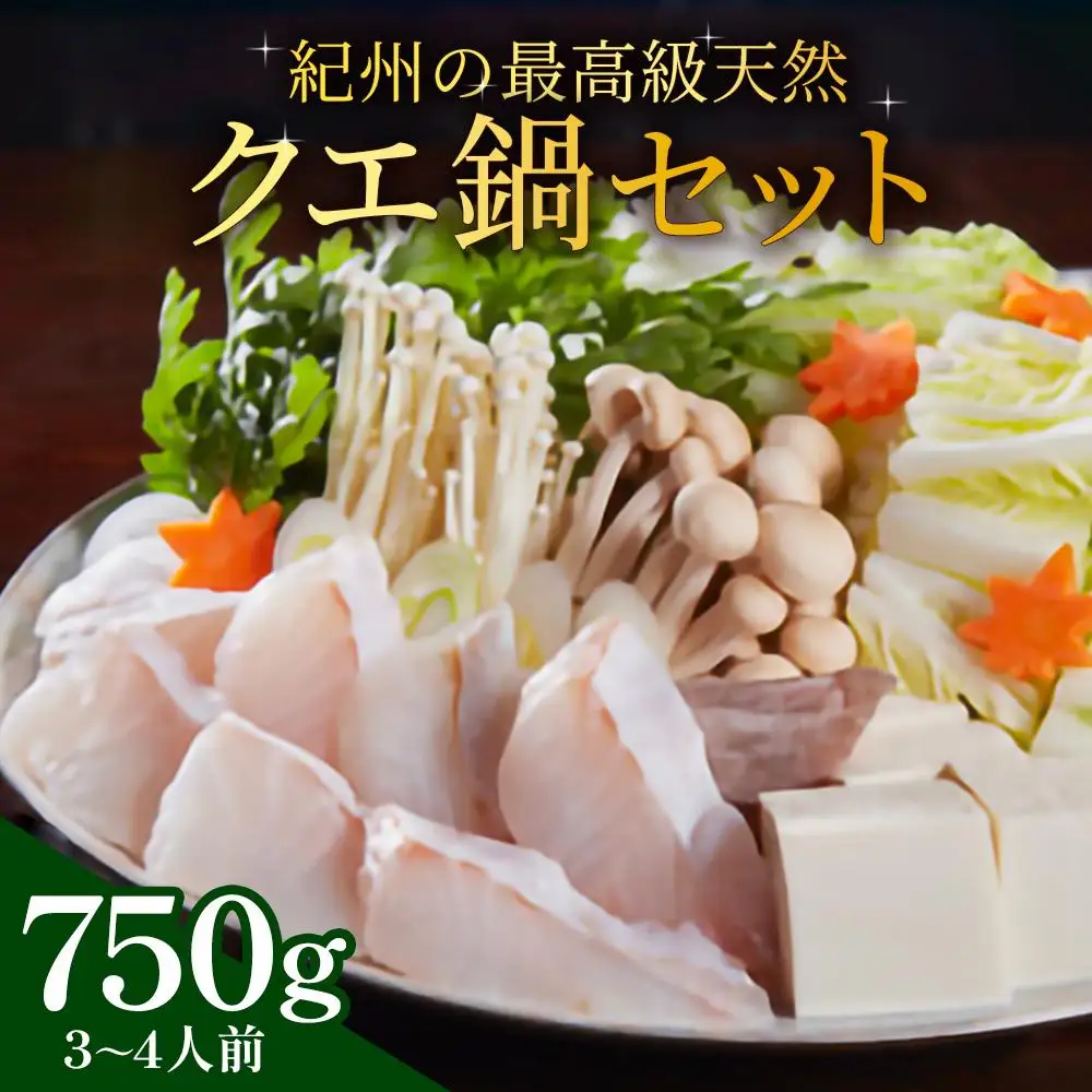 紀州の最高級天然クエ鍋セット 750g《3〜4人前》