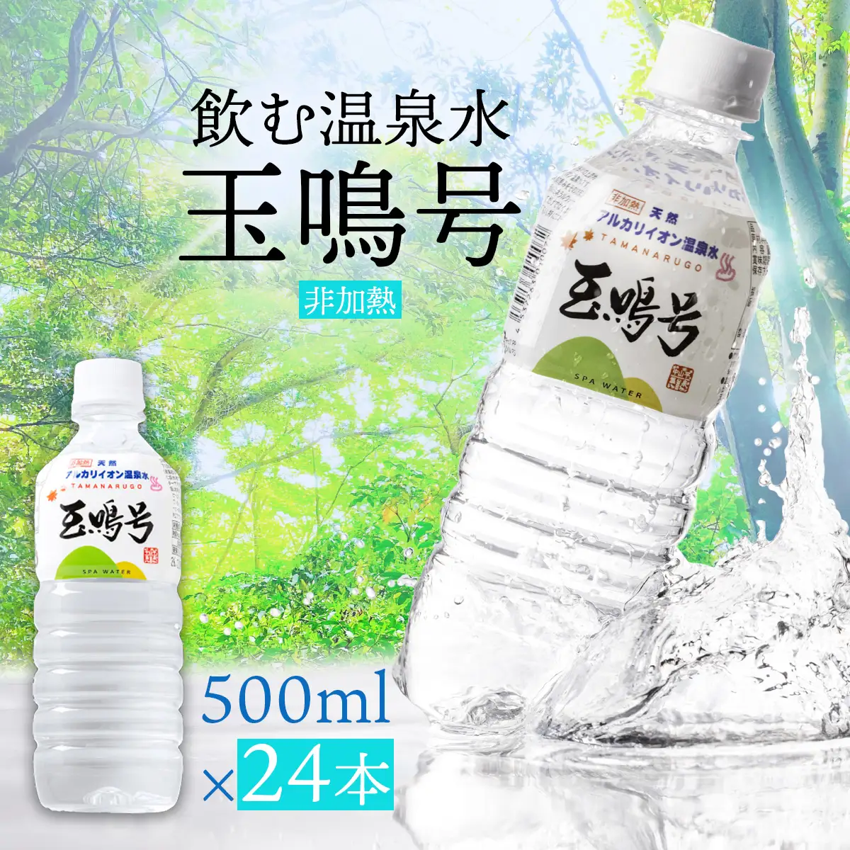 水 温泉水 玉鳴号 500ml×24本 天然アルカリイオン温泉水 大崎市 ボディプラスインターナショナル
