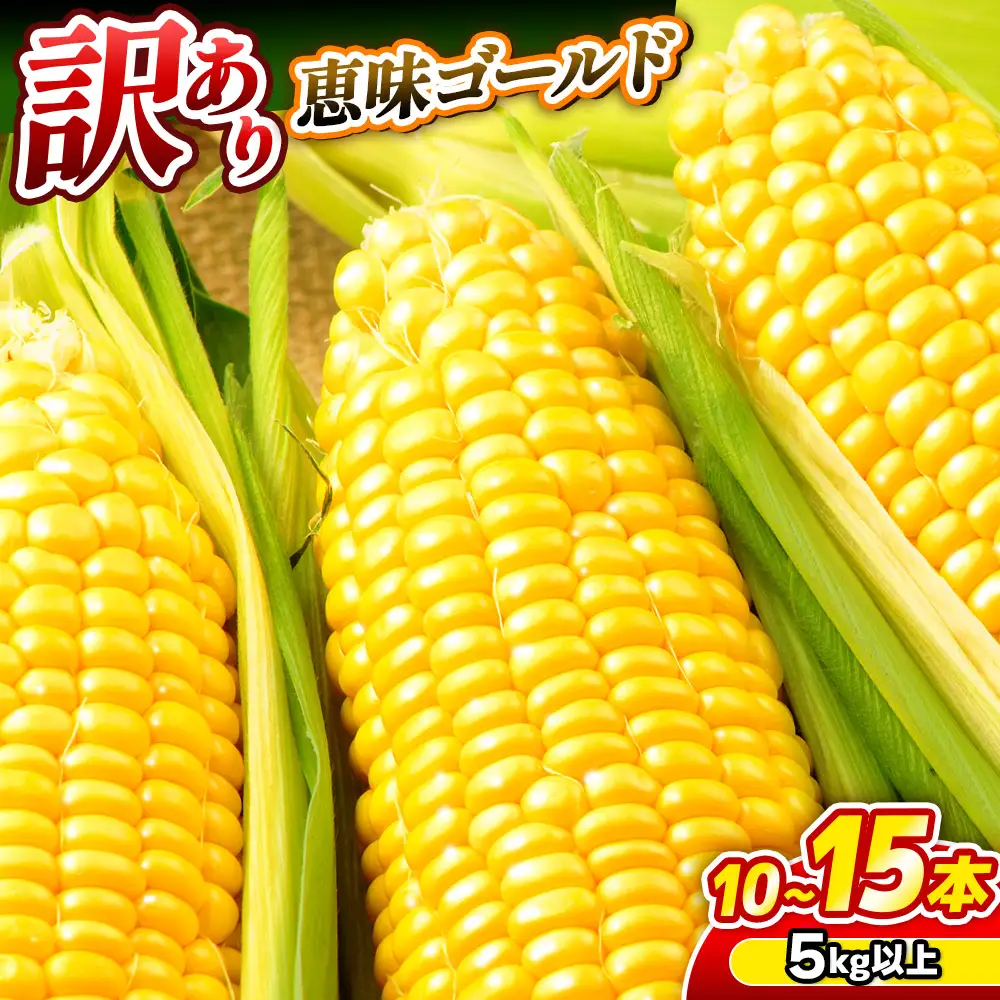 【2026年収穫分先行予約】【訳あり】富士山 恵味ゴールド｜トウモロコシ10～15本｜