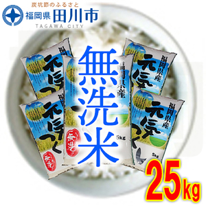 無洗米 福岡県産元気つくし 無洗米 25kg 無洗米