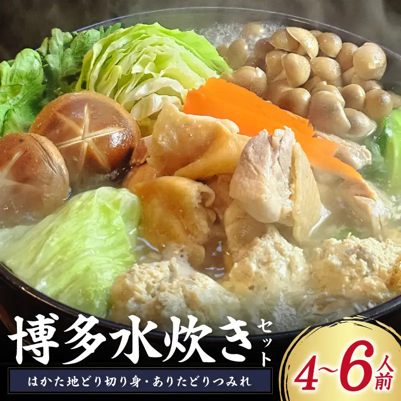 博多水炊き(はかた地どり切り身・つみれ)セット4～6人前【059-0073】