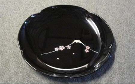 【高岡漆器】梅型鉢　桜富士　螺鈿 インテリア 飾皿 伝統工芸品 富山県 高岡 FAD-1411