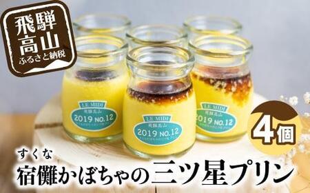 宿儺カボチャの三ツ星 プリン 4個セット | プリン スイーツ 飛騨高山 GV001VC13