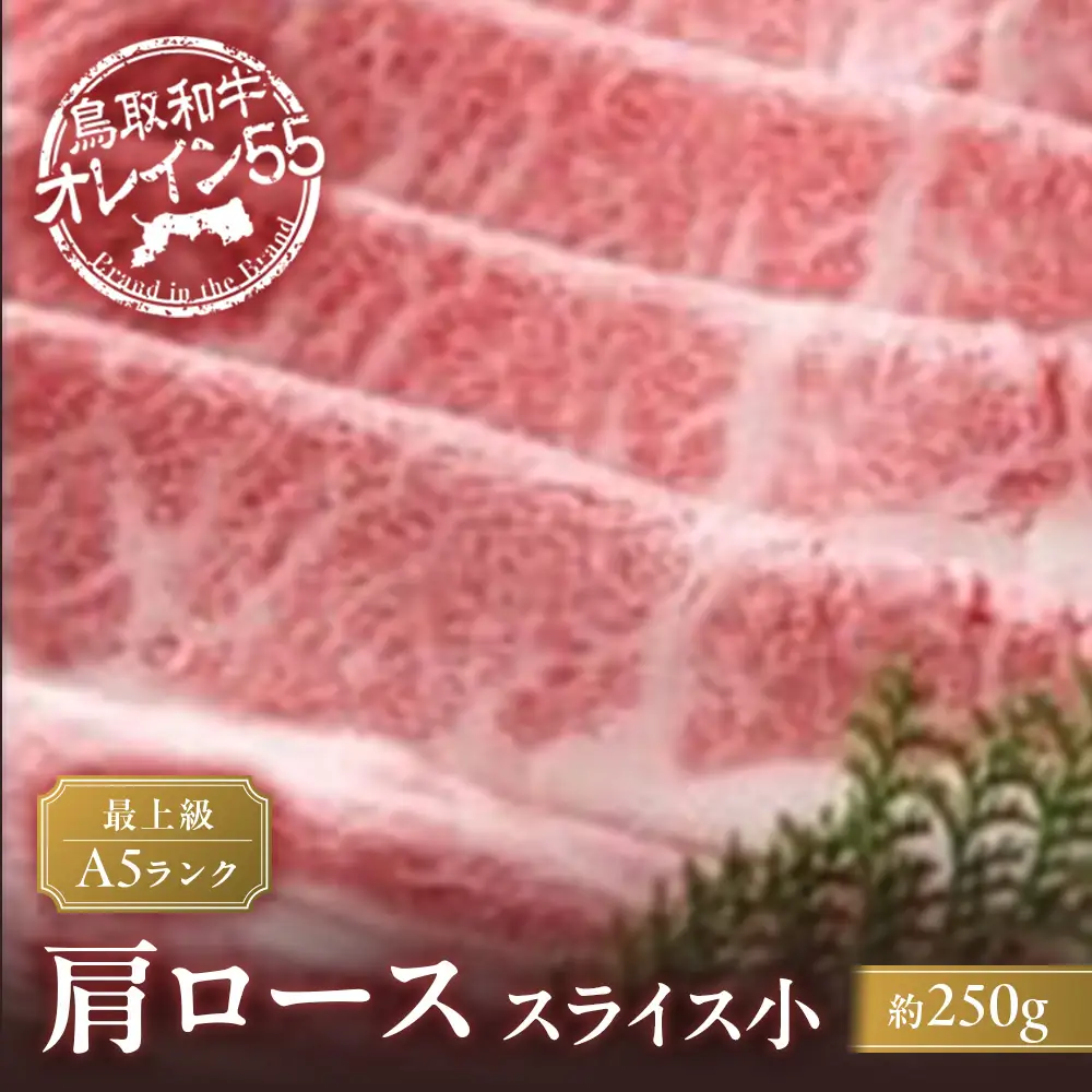鳥取和牛 最上級Ａ５ランク オレイン５５ 肩ロース スライス（小） 約250ｇ 牛肉 ロース