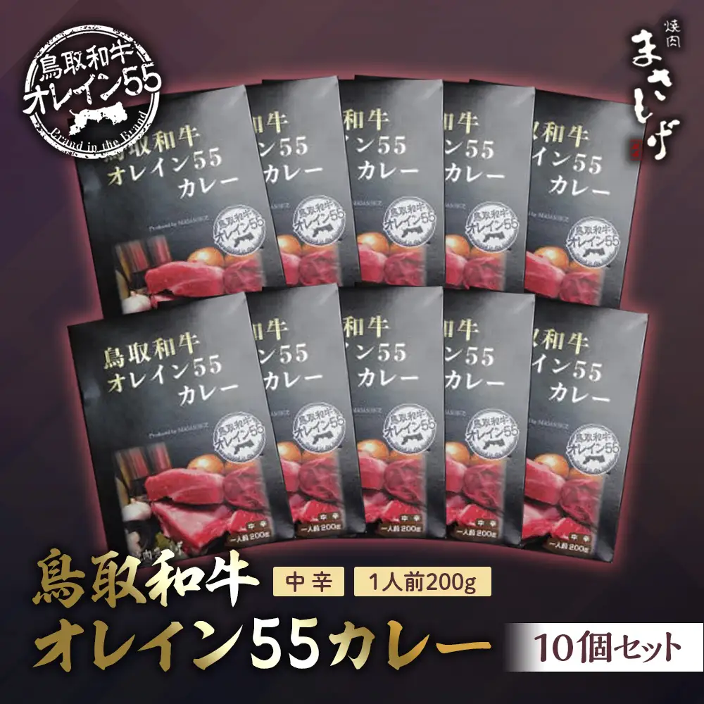 鳥取和牛オレイン５５カレー １０個セット レトルトカレー 鳥取和牛