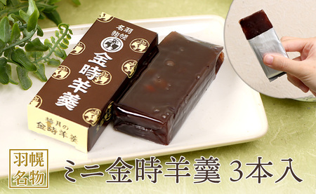 羽幌名物 ミニ金時羊羹3本入【1110901】