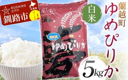 【令和7年度産】 蘭越町産ゆめぴりか 5kg 白米 北海道産 米 コメ こめ お米 通常発送 F5F-0155