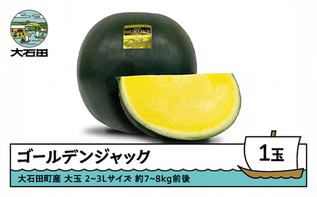 すいか 大玉 ゴールデンジャック 2~3Lサイズ×1玉 令和8年産 山形県産 mn-sugjx2