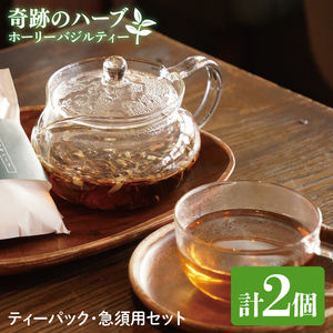 【奇跡のハーブ】 ホーリーバジルティー　ティーパック・急須用セット　計2個　お茶 紅茶 ハーブ バジル 爽やか リフレッシュ (CA009)