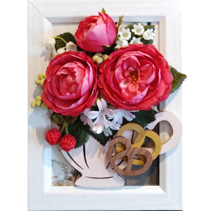 オリジナルデザイン・手作り「フラワーフレーム(A)」 [0993]