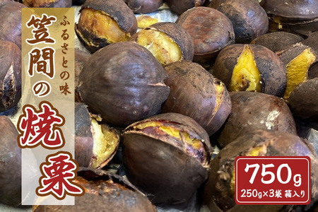笠間 の 焼栗 3袋 750g 農産物直売所すわ JV-002