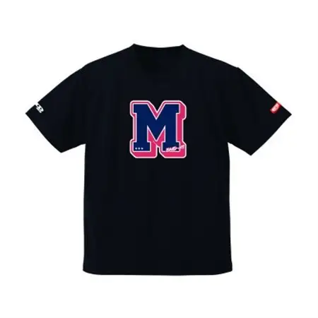 JTTA公認　卓球ユニフォーム【男女兼用(ドライ):XLサイズ】アルファベット　M　ブラック_装飾品・工芸品  洋服 _【1589242】