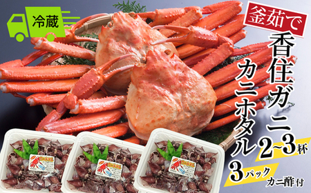 《先行予約》釜茹で香住ガニ 2～3杯（1.6～1.8kg分）カニホタル（170g×3パック） セット カニ酢付 冷蔵 【令和9年3月以降発送予定】 かに カニ ホタルイカ ほたるいか 49-06
