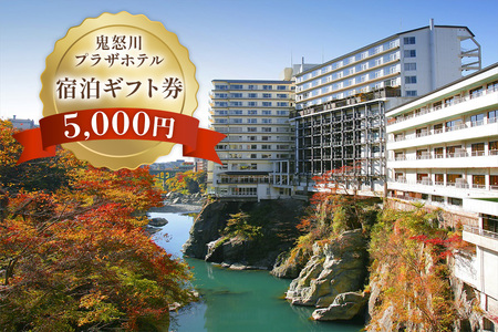 鬼怒川プラザホテル 宿泊ギフト券 5000 [0020]