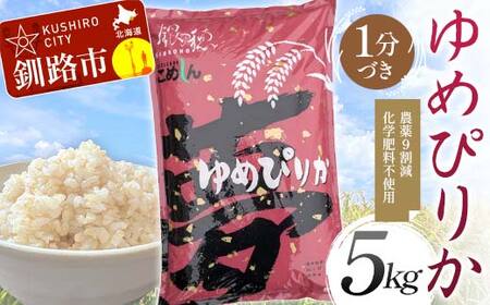 【令和7年度産】【新米】 農薬9割減 ・ 化学肥料不使用ゆめぴりか 5kg 1分づき 北海道産 米 コメ こめ お米 白米 玄米 通常発送 F4F-9649