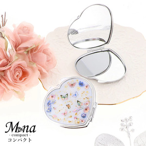 きらめくコンパクトミラー ホログラムの蝶と金箔の相性抜群【グローバタフライ／compact-16】 [1077]