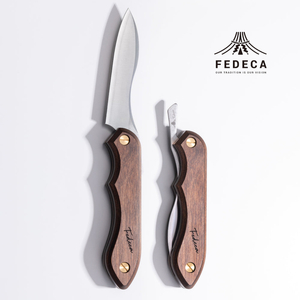 【FEDECA】折畳式料理ナイフ プレーンブラウン 001104