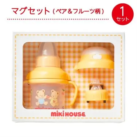 ミキハウス　マグセット(ベア＆フルーツ柄)_雑貨・日用品 ベビー用品  _【1591320】