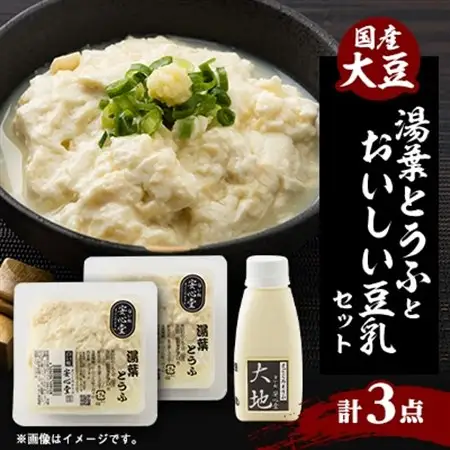 【豆腐職人おすすめ】湯葉とうふ 2パック・おいしい豆乳 180ml×1本セット【配送不可地域：離島・北海道・沖縄県】【1590907】