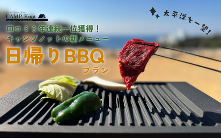 太平洋を一望！　日帰りBBQプラン 2名様　バーベキューサウナ / キャンプ きゃんぷ テント アウトドア BBQ サウナ 焚火 肉 バーベキュー 口コミ 海 すさみ町 和歌山 【not003】