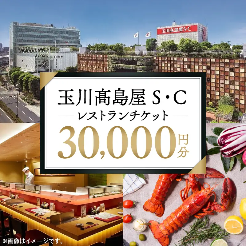 【世田谷区ふるさと納税限定】玉川高島屋Ｓ・Ｃレストランチケット（30,000円分）/ 東京 食事券 お食事券 レストラン ランチ ディナー【高島屋選定品】_0012-1-005-se4