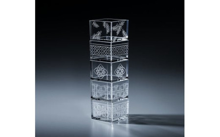 【TOMONARI】アクリル升 mas/mas（マスマス）0.3合　5個セット　クメール柄【世田谷みやげ】升 食器 酒器 コップ セット 日用品 工芸品 インテリア アクリル お土産 小物入れ 小物 ギフト プレゼント 贈り物_0049-002-se5