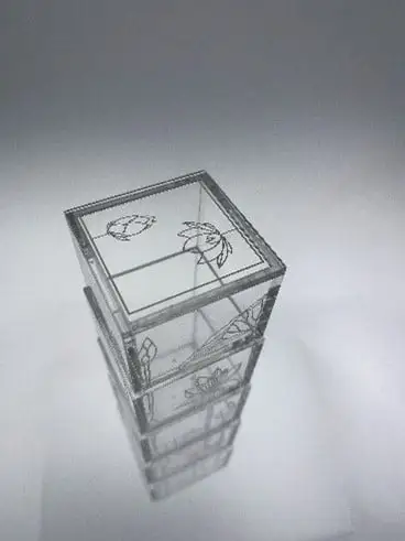 【TOMONARI】アクリル升 mas/mas（マスマス）0.3合　5個セット　LOTUS　蓮【世田谷みやげ】升 食器 酒器 コップ セット 日用品 工芸品 インテリア アクリル お土産 小物入れ 小物 ギフト プレゼント 贈り物_0049-006-se5