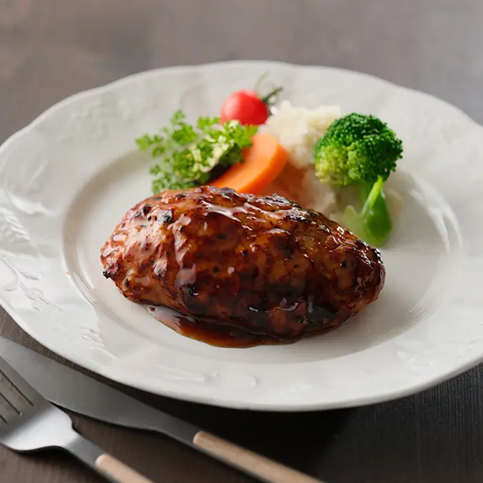 鶏ハンバーグ/調理済み5枚入り/鶏肉 ミンチ 照り焼き ハンバーグ No.1068