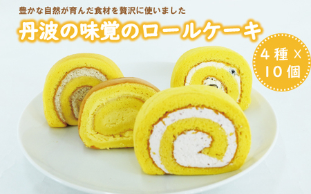 丹波の味覚のロールケーキ4種 10個セット [013GB001]