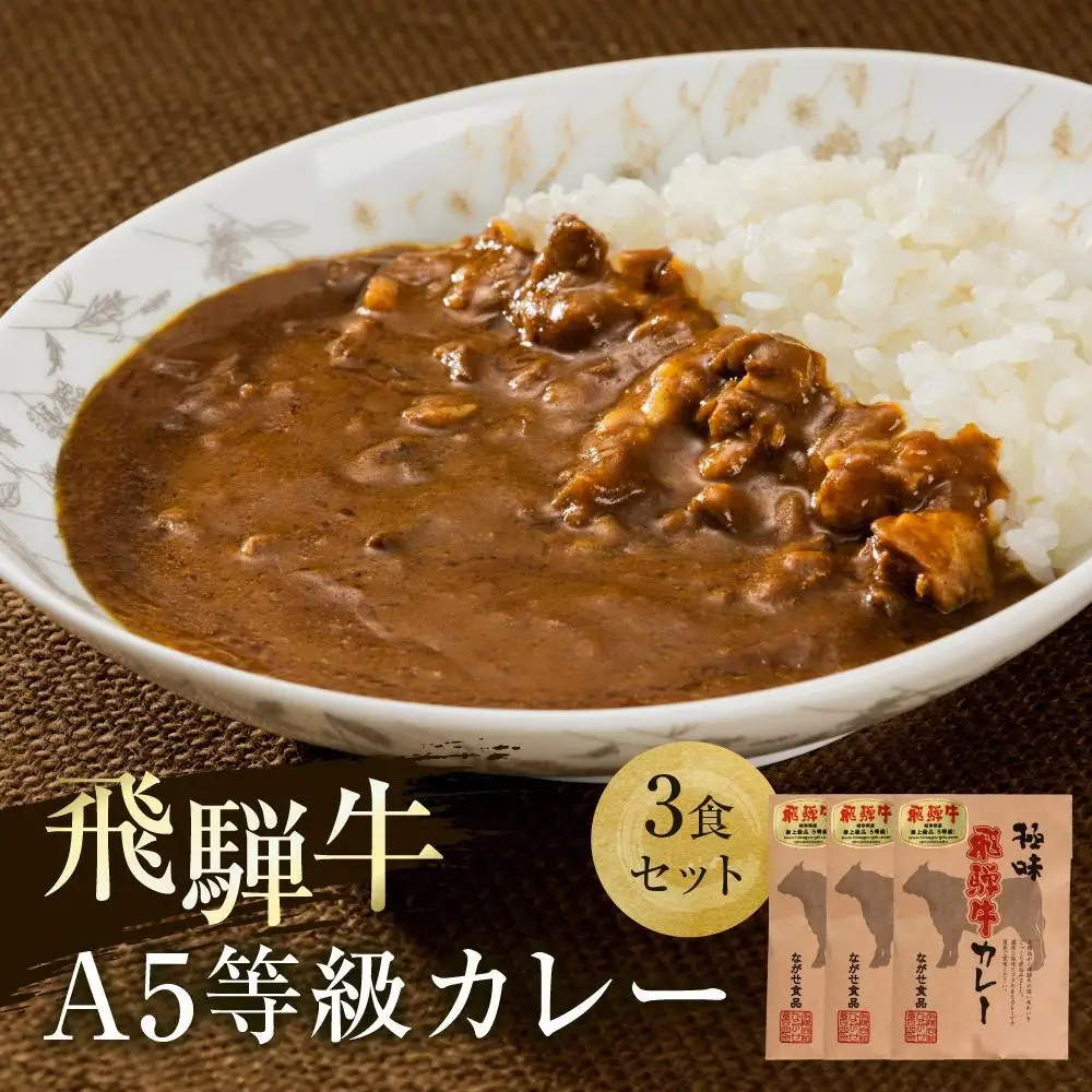 レトルト A5飛騨牛カレー 3食 レトルト  FH006-CP01 FN-Limited-PR