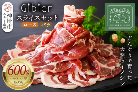 脊振ジビエ イノシシ肉スライスセット ロース&バラ 約600g (H059119)